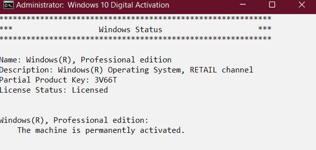 Windows 11 pro product key activated