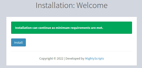 Adlinkfly Installation Welcome